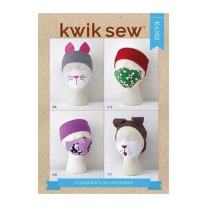 Kwik‎ Sew Sewing Pattern 4363 10822 Headbands Hat Face Covers Child